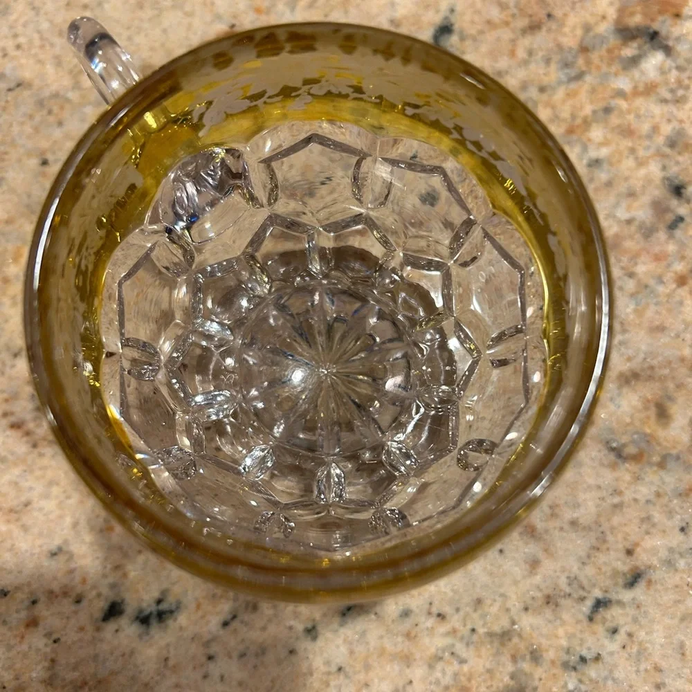 1889 EAPG Glass Punch Cup & 1885 EAPG Pattern Glass Bryce Dahlia 4 1/2
